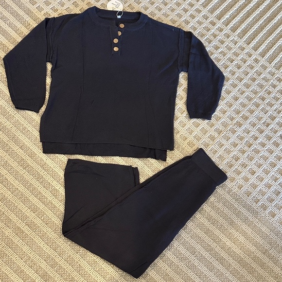 anrabess Pants - Women's Navy Blue Lounge Set